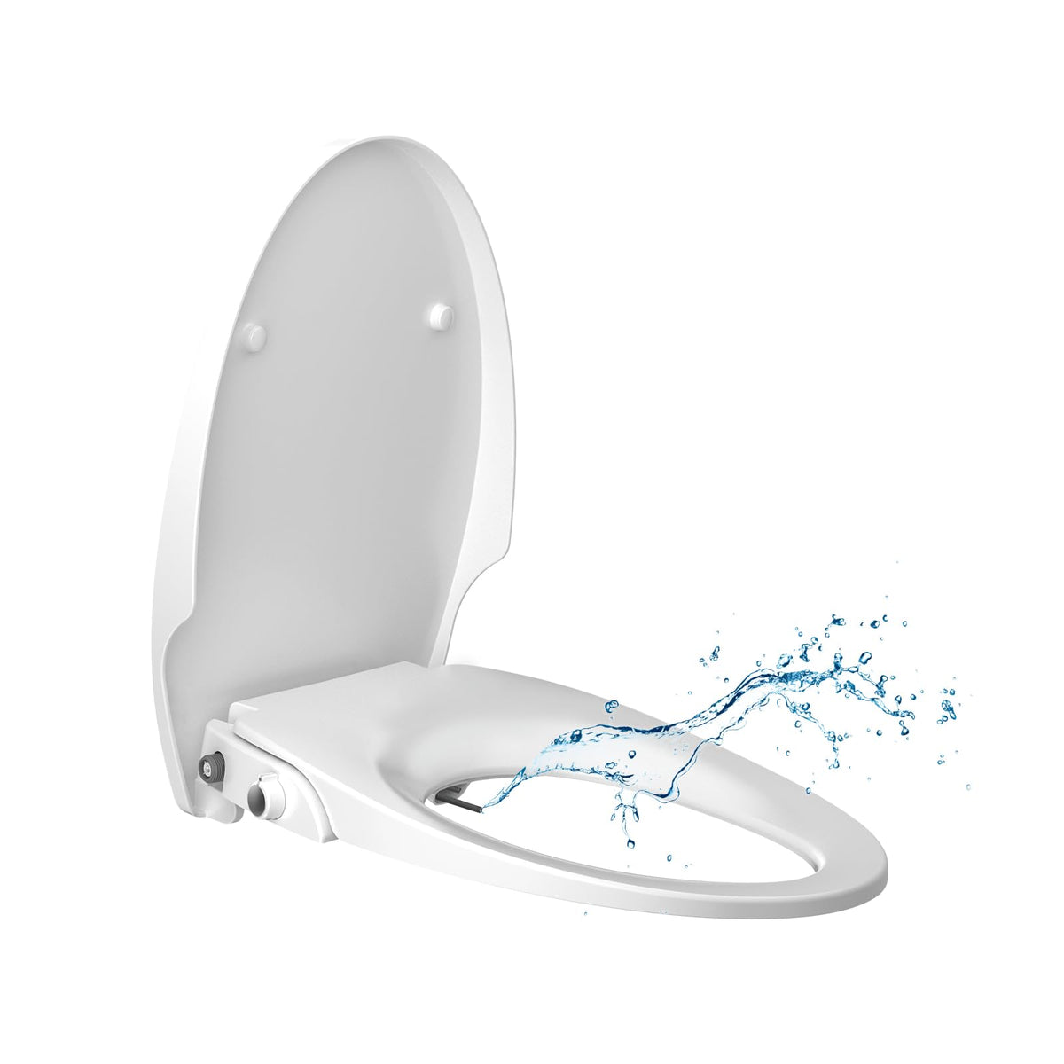 JOMOO Non-electric Bidet Toilet Seat, Personal Hygiene Adjustable Spray Volume Bidet Seat for Elongated Toilets, Dual Nozzle Toilet Seat Attachment with Slow-close Seat & Lid