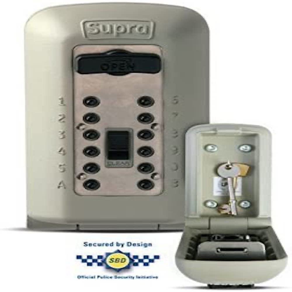 NRS Healthcare Supra M61469 C500 Key Safe Secure/Wall Mounted/Outdoor/Key Storage Device, Cream - Medaid International