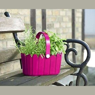 Emsa 513925 Flower Pot- basket, country House Style- 28 x 18 cm – Green