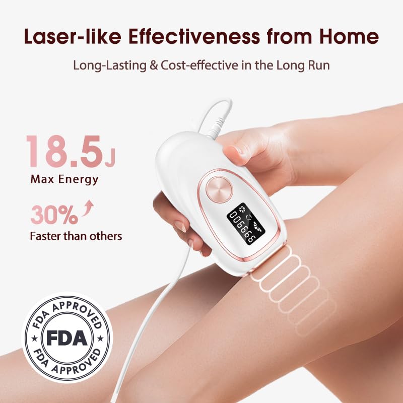 Laser Hair Removal with Cooling, at-Home IPL Hair Removal for Women Men, Upgraded to 999,900 Flashes Permanent Hair Removal Device on Facial Legs Arms Bikini Line - Medaid International