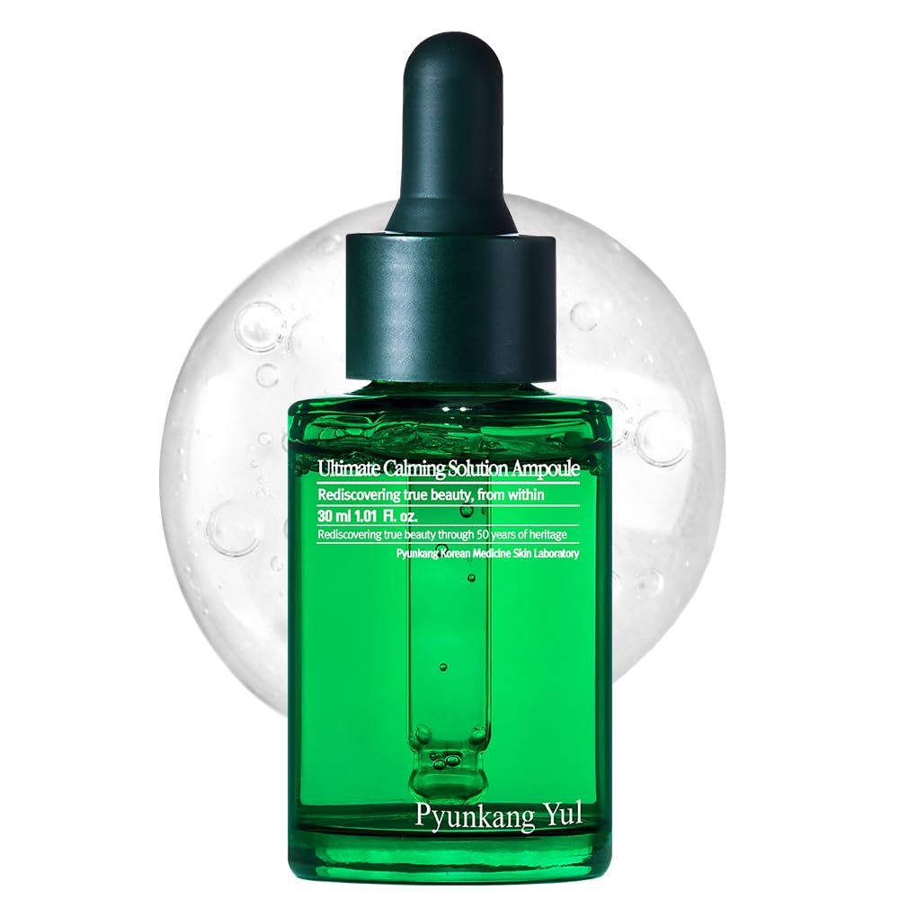 Pyunkang Yul PKY Ultimate Calming Solution Ampoule for Sensitive Skin with Patented Ingredients, Serum Intensely Calms & Soothes Redness with Cica & Tea Tree, Korean Skincare (1.01 Fl. Oz, 30ml) - Medaid International