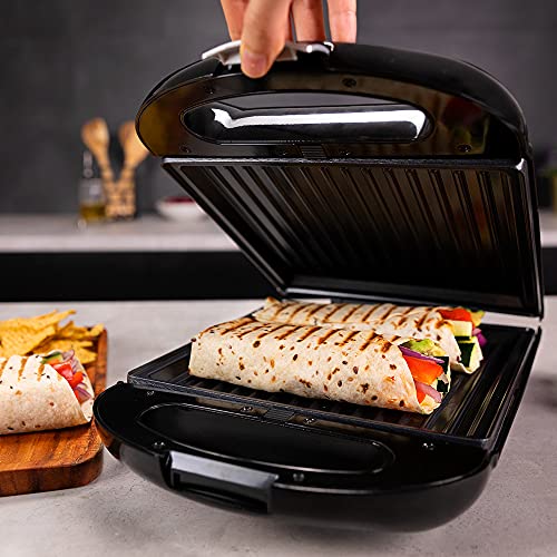 Cecotec - Rock'nToast Family 1500W 3-in-1 Sandwich Maker with Non-Stick Plates
