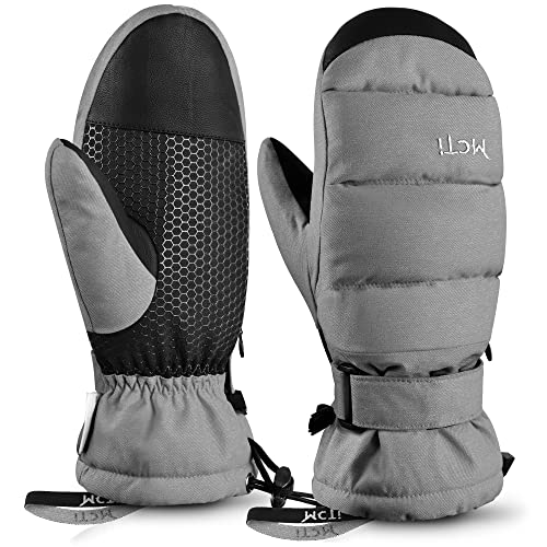 MCTi - Women's Waterproof Ski Mittens with Touch Screen, Insulated & Quilted