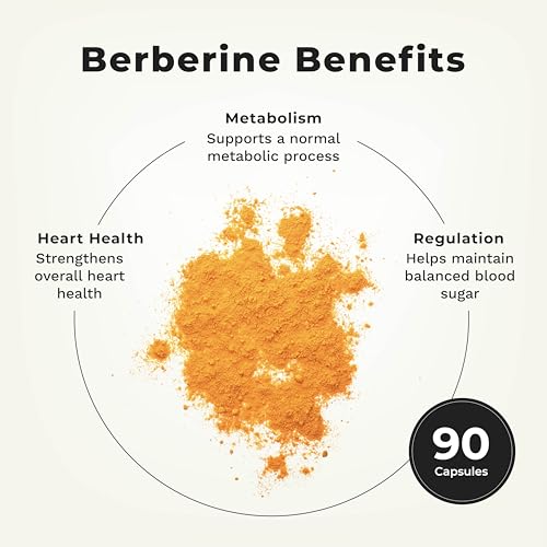 LifeSeasons Berberine - Support for Digestion, Heart & Immune Health - Balances Sugar and Lipid Levels in Blood - 1000 mg per Serving - 90 Capsules - Medaid International