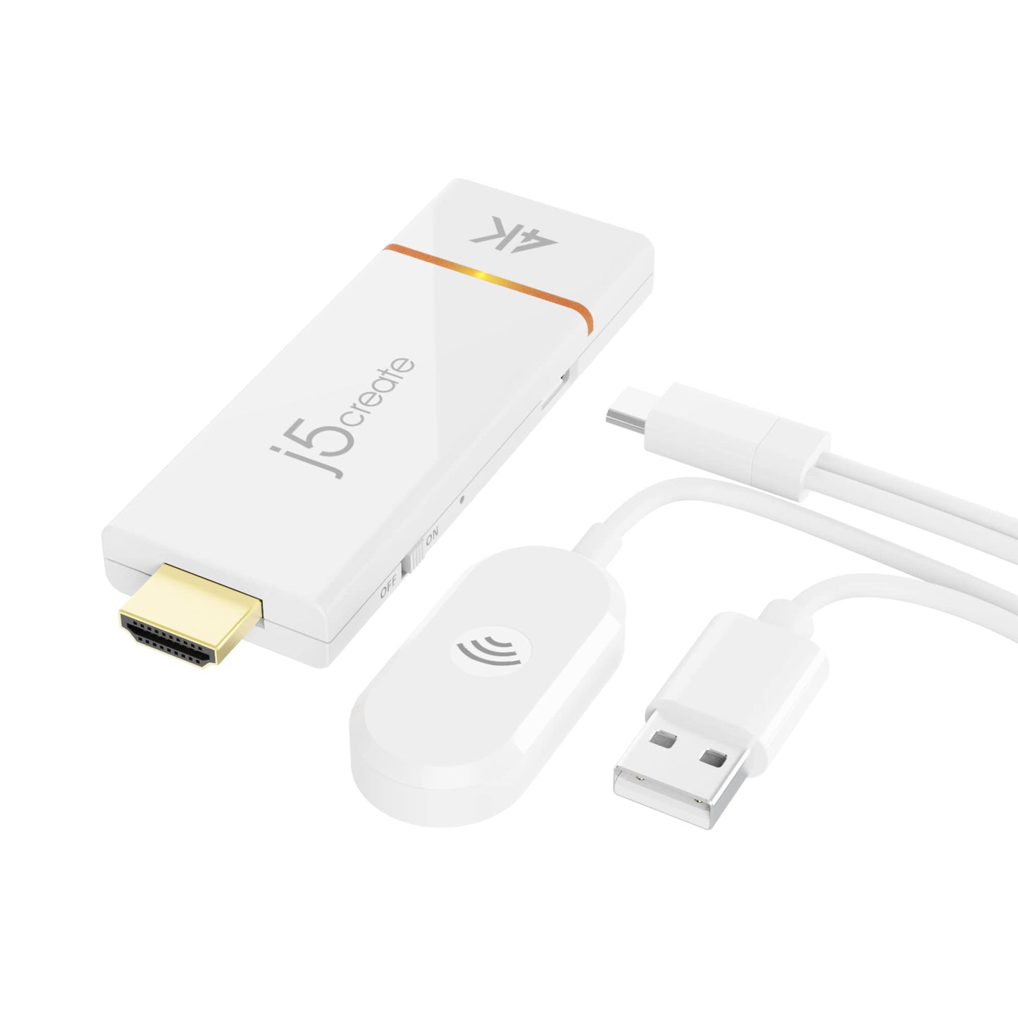 j5create ScreenCast 4K Wireless Adapter Screen Cast from Mobile Phone, Tablet, or Laptop Support for AirPlay, Miracast & Chromecast Mirror Extend for Windows & macOS Wireless Screen Display (JVAW76) - Medaid International
