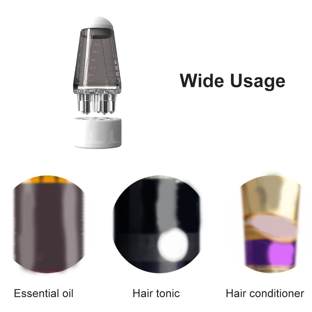 Scalp Applicator Comb for Hair Growth, Hair Oil Scalp Massager Root Comb Bottle for Essential Oil Hair Treatment (Grey) - Medaid International