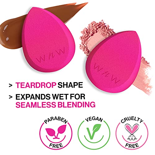 wet n wild Double Tap Makeup Sponge Set, Foundation Blending Beauty Sponge Flawless for Liquid, Cream, and Powder Dry and Wet Blender Make Up Use Vegan, Cruelty Free - Medaid International
