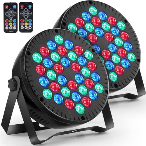 Mosfiata - RGB 36 LED Par Lights, Sound Activated, DMX Control, 7 Modes