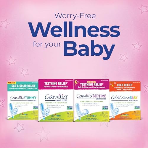 Boiron Camilia Teething Drops for Daytime and Nighttime Relief of Painful or Swollen Gums and Irritability in Babies - 30 Count|B005KG7U16