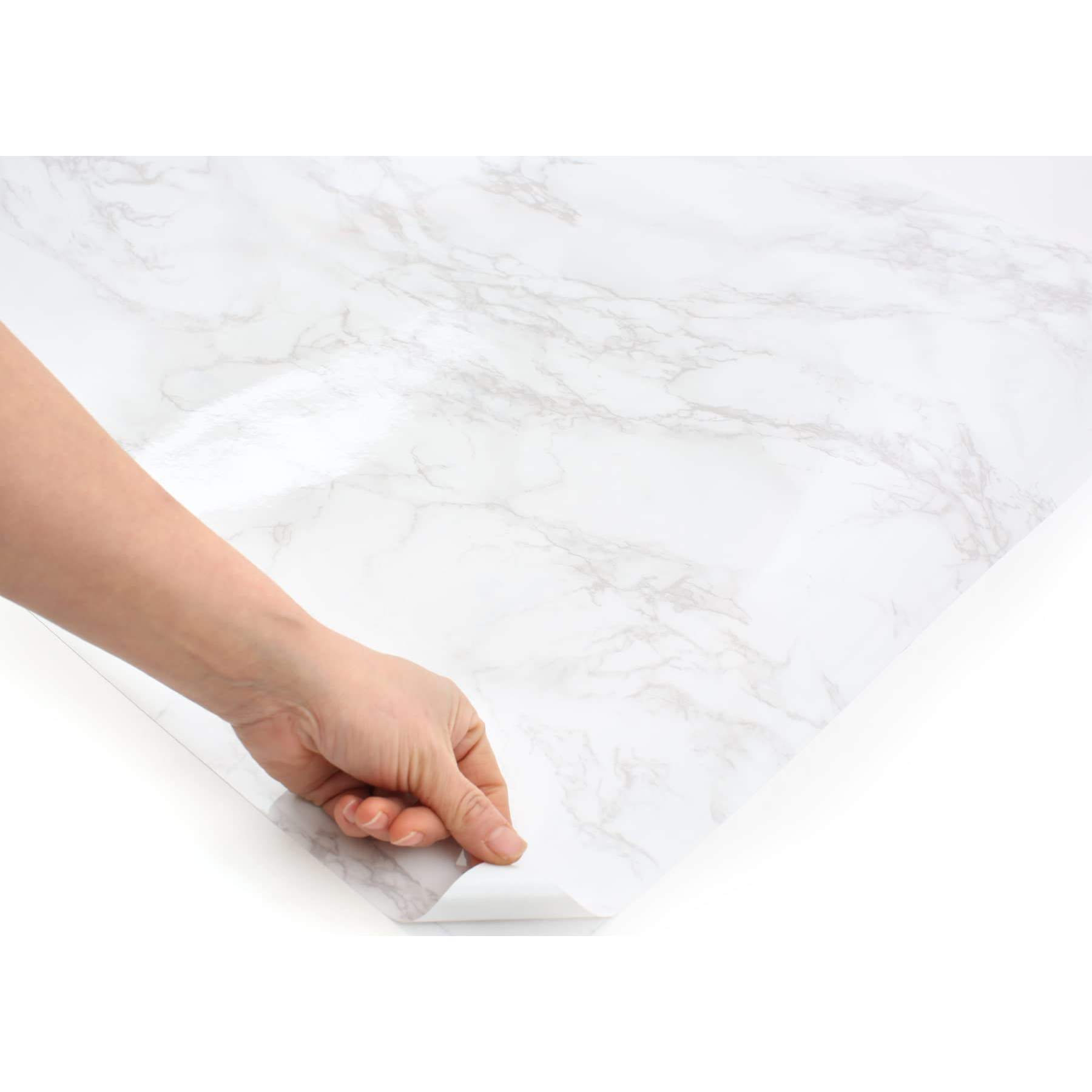 ROSEROSA Peel and Stick PVC Faux Marble Self-Adhesive Wallpaper Covering Counter Top Shelf Liner PGS408 (2.00 Feet X 6.56 Feet) - Medaid International