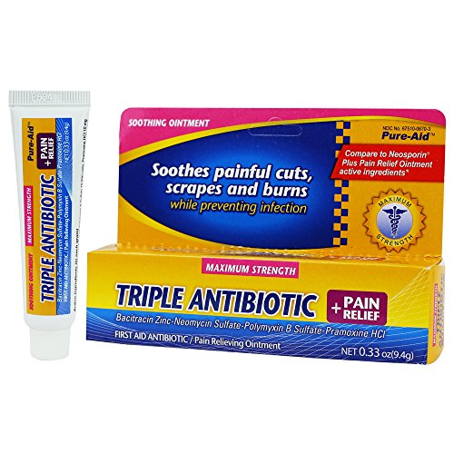 Pure-Aid Triple Antibiotic Pain Relief, 0.33oz (1 Pack) - Medaid International