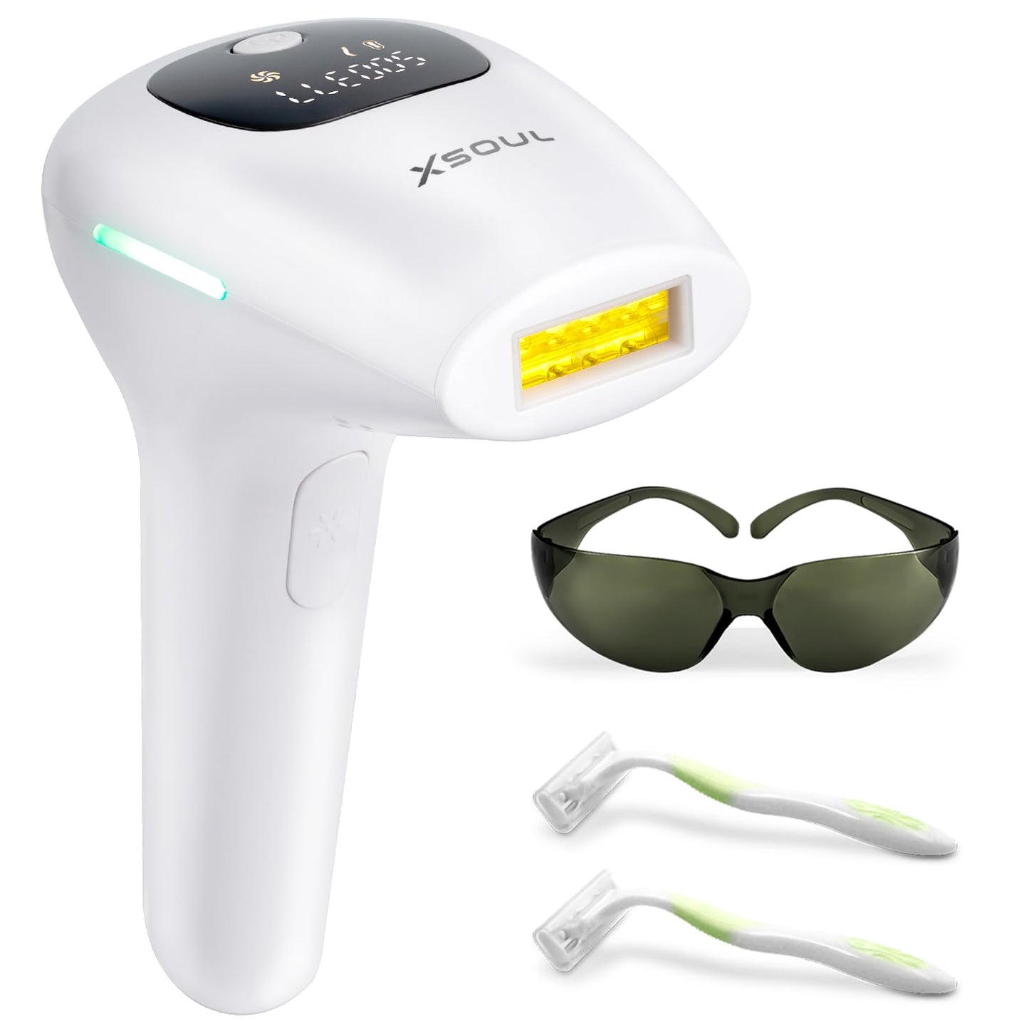 XSOUL At-Home IPL Hair Removal for Women and Men Permanent Hair Removal 999,999 Flashes Painless Hair Remover on Armpits Back Legs Arms Face Bikini Line, Corded - Medaid International