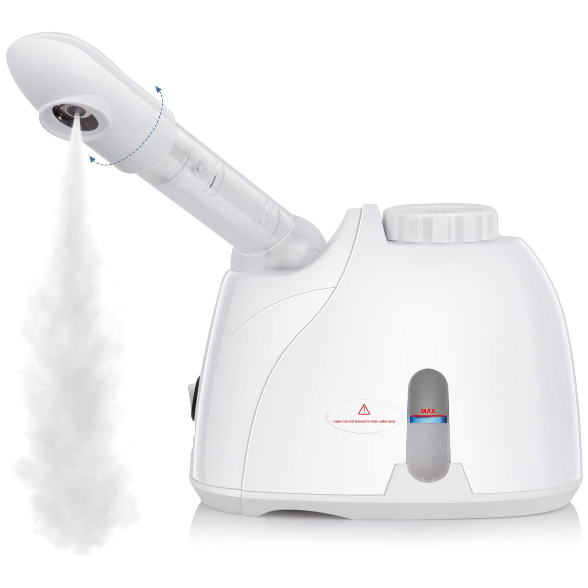 TERRIFI Facial Steamer with Extendable Arm Steaming Warm Mist Humidifier for Face Spa Sinuses Moisturizing, Homeuse or Salon