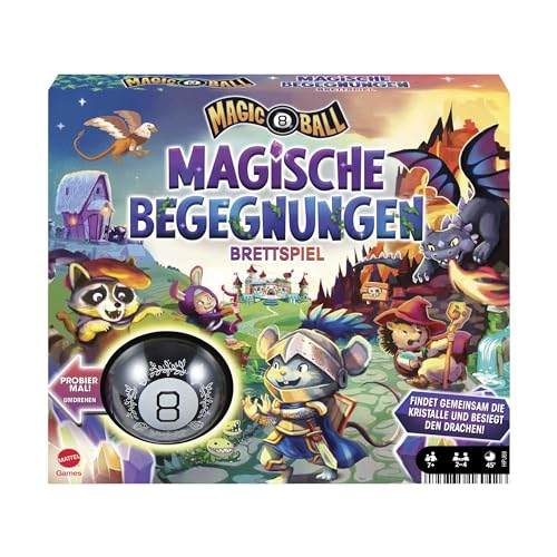Mattel Games - Magic 8 Ball Cooperative Board Game for 24 Players, German Version, Ages 7+