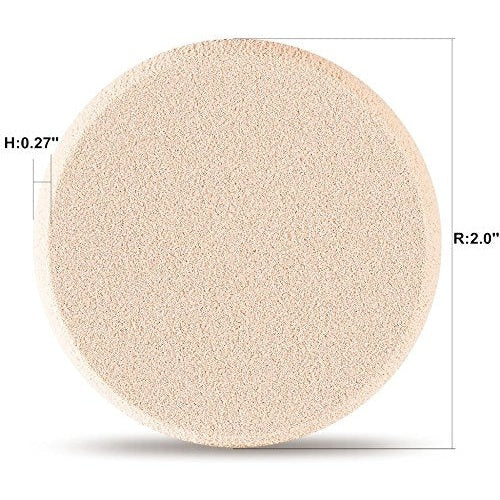 OWLFAVO 2pcs Round Makeup Sponges with 1 Travel Case, Beauty Face Primer Compact Powder Puff, Blender Sponge Replacement for Cosmetic Flawless Foundation, Sensitive and All Skin Types - Medaid International