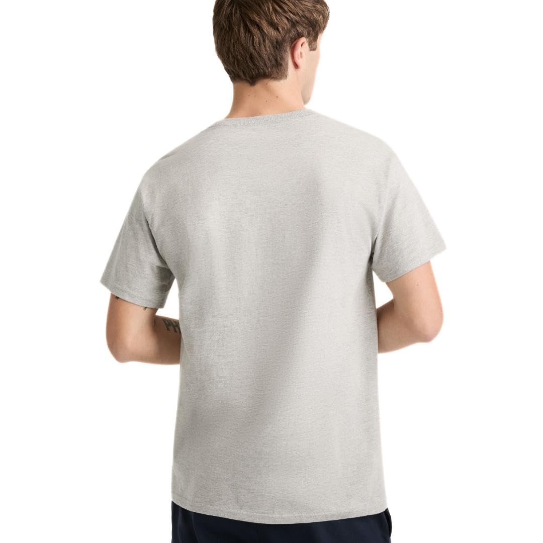 Champion Men's Classic Jersey T-Shirt, Oxford Grey Script, X-Large - Medaid International