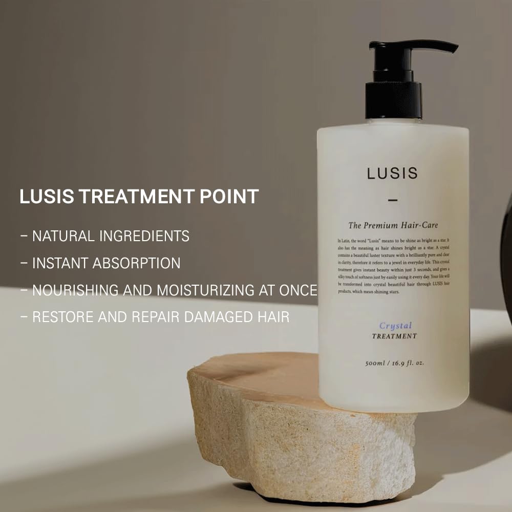 LUSIS, Crystal Hair Treatment, Conditioner, Silky and Moisture Rich Hair Clinic, Floral Scent, 500ml - Medaid International