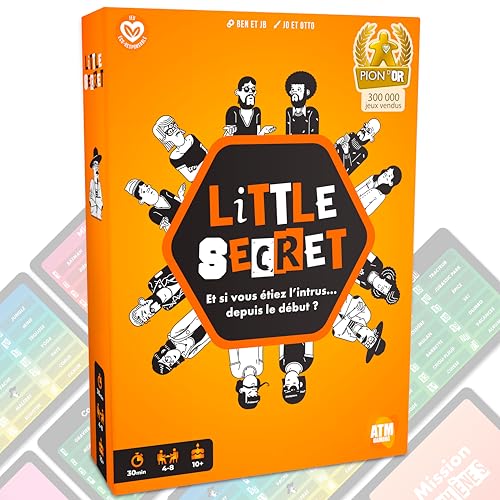 ATM Gaming - Little Secret Board Game - In French - Fun Party Game for Family Nights, Bluffing Strategy, Ages 10+