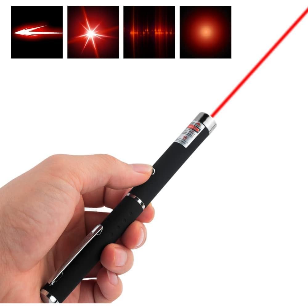 CHUQIANTONG Laser Pointer Cat Toys Red Laser Presentation Remotes for Indoor Classroom Interactive Teaching (Red, Without Battery 1 Pack) - Medaid International