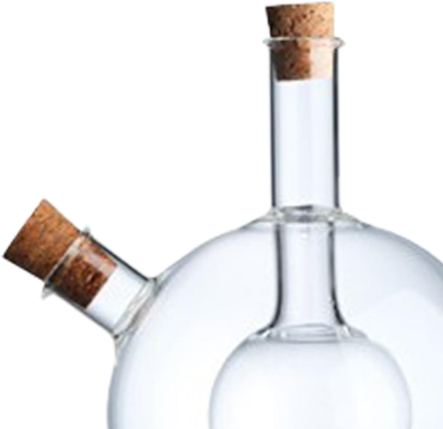 Glass Oil & Vinegar Dispenser with Dual Pouring Spouts