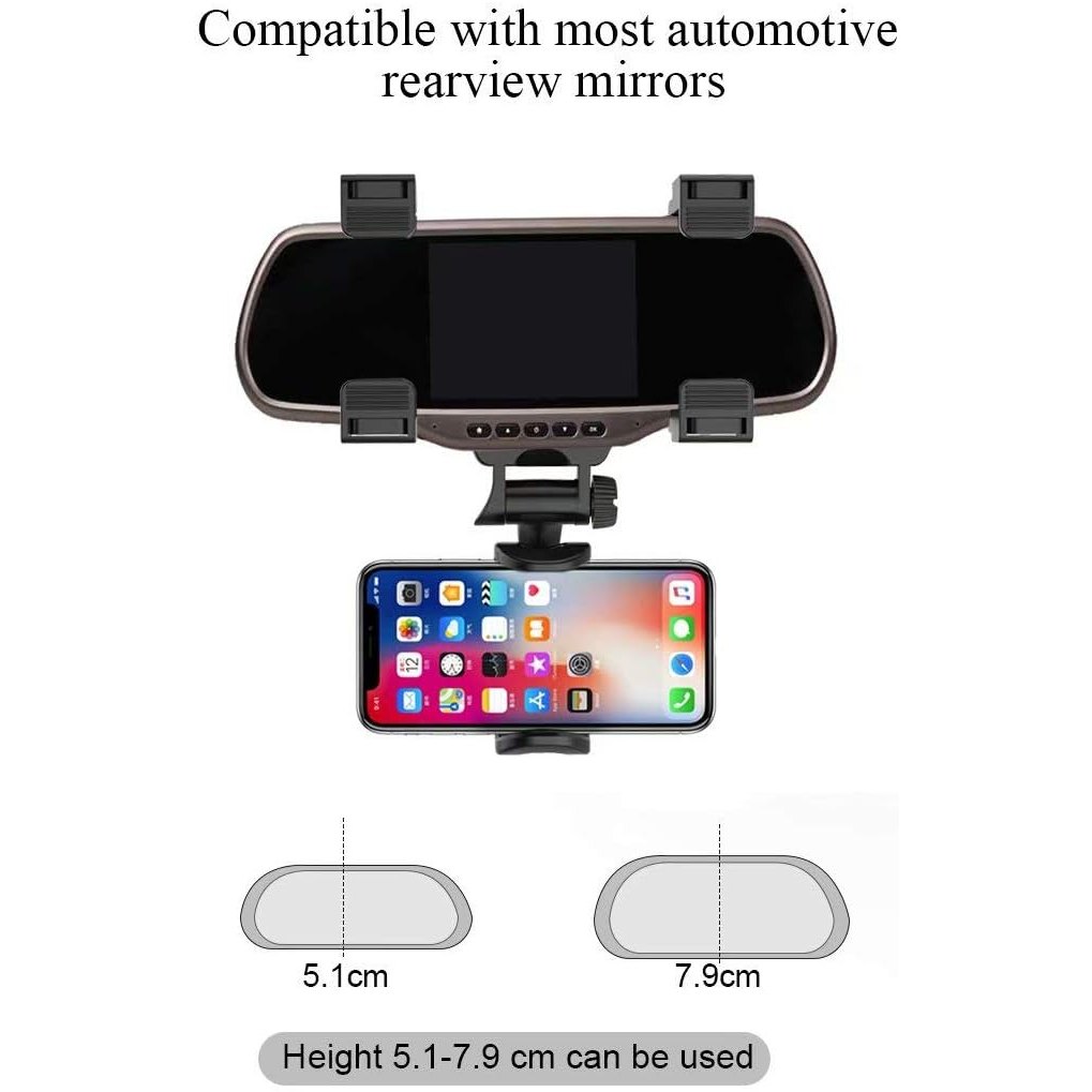 Car Rear View Mirror Phone Holder
