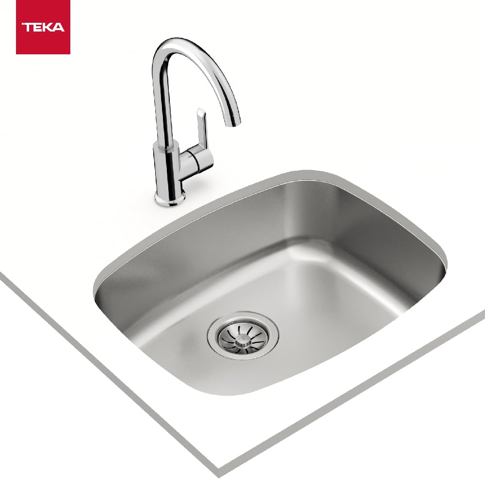 TEKA BE 50.40 Max - Undersink, 1 Sink, Low Worktop, Sink 60 cm, Depth 20 cm, Stainless Steel Sink