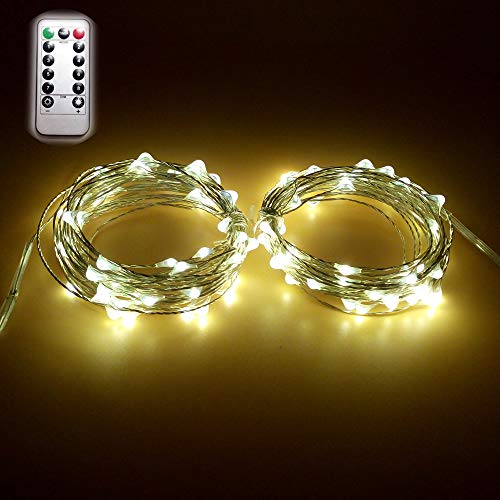 Dreamworth - 2 Set 5M 50 LEDs Battery Operated Fairy Lights with Remote Control