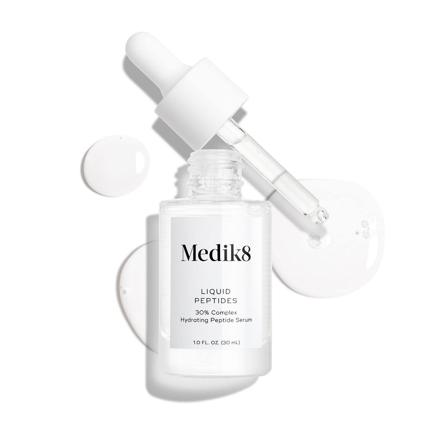 Medik8 Liquid Peptides - Regenerating Multi Peptide Serum - Smooths Wrinkles and Fine Lines - Hydrating, Brightening, Plumping - 1.0 oz - Medaid International