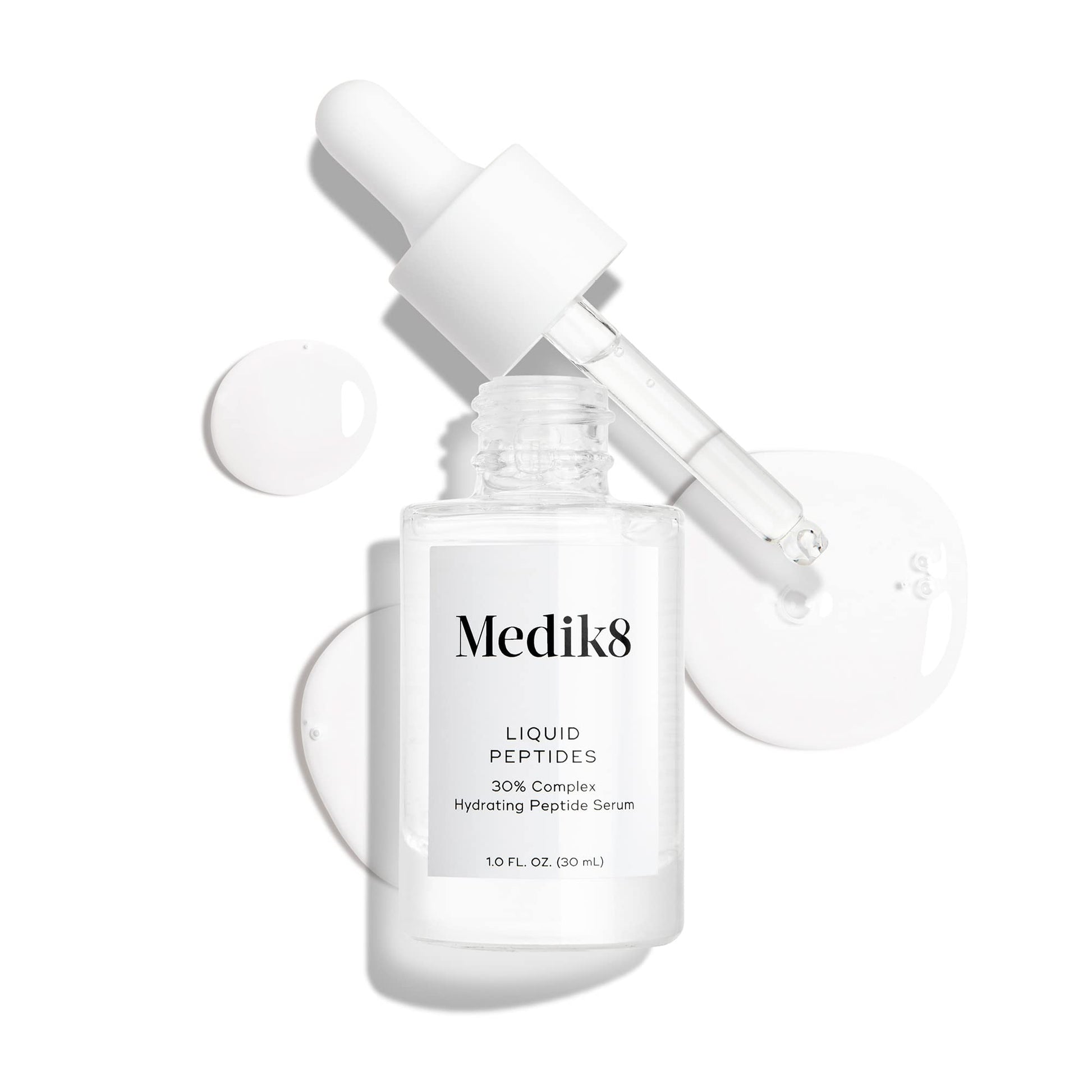 Medik8 Liquid Peptides - Regenerating Multi Peptide Serum - Smooths Wrinkles and Fine Lines - Hydrating, Brightening, Plumping - 1.0 oz - Medaid International