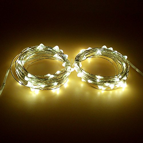 Dreamworth - 2 Set 5M 50 LEDs Battery Operated Fairy Lights with Remote Control