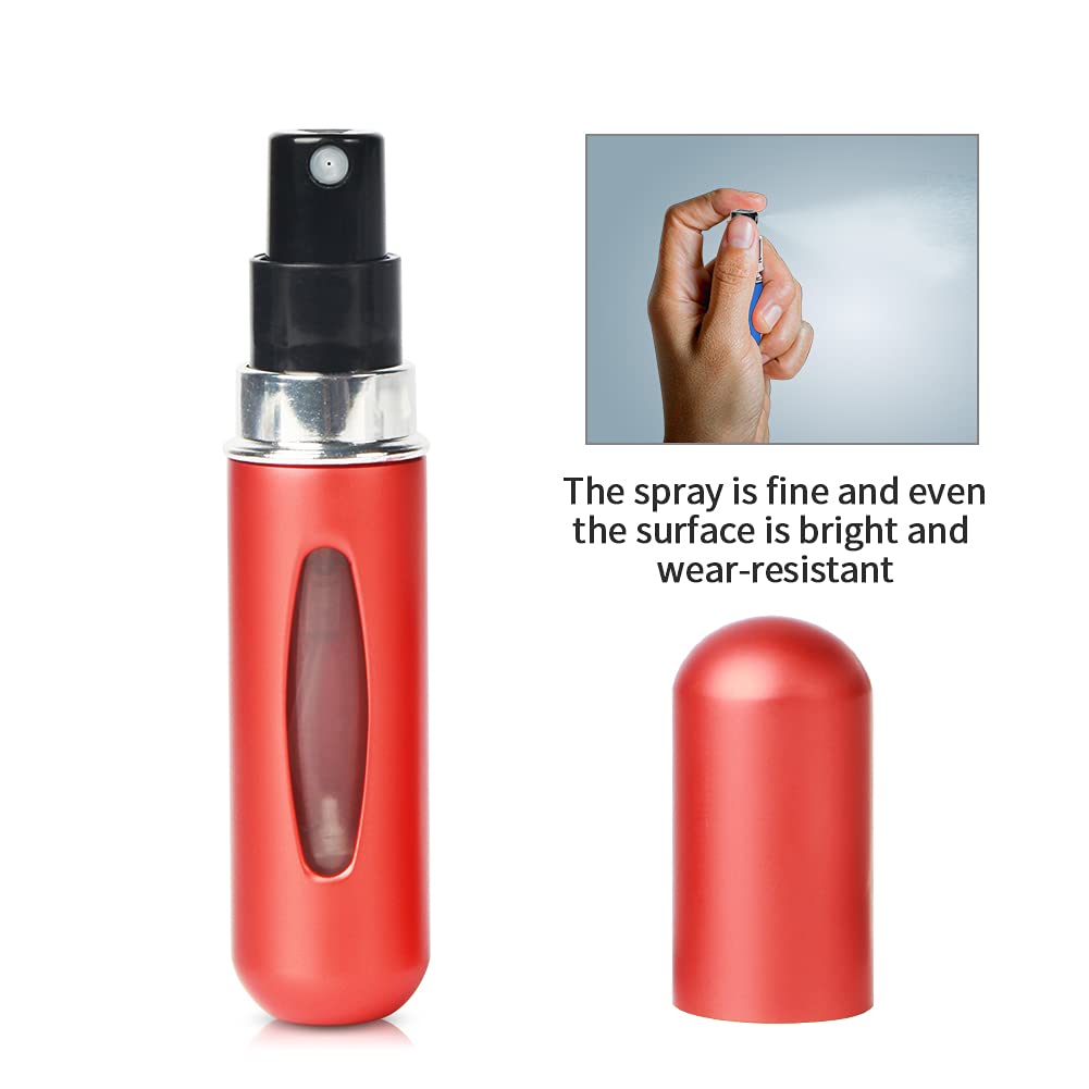 Saiveina Portable 5ml Mini Perfume Atomizer Bottles, Refillable Perfume Spray Bottle, Scent Pump Case, Empty Perfume Bottles for Travel and Outgoing(4 Pack) - Medaid International