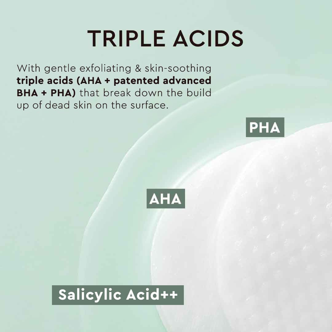 The Face Shop Tea Tree Toner Pads - Improve Uneven Skin Tone, Pore Minimizer - Exfoliating Dual Sided Toner Pad - AHA, BHA, PHA, Hyaluronic Acid - Cotton Facial Pad - Korean Toner - Korean Skin Care - Medaid International