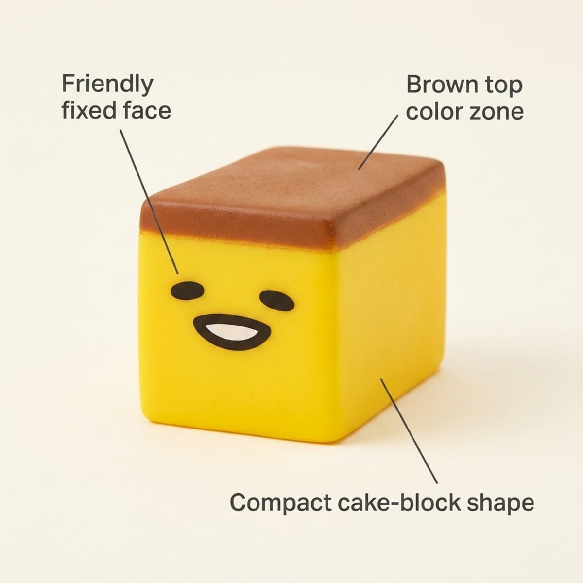 Honey Cake Squishy Sensory Stress Relief Toy,1 PCS Food Shaped Fidget for Desk Decor, Soft Press Ball with Flat Base, Tactile Handheld Tool, Non Edible Bakery Design for Work or Study Breaks