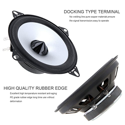 Epathchina - 2pcs 4 Inch 60W Car Coaxial Speakers, HiFi Sound, Full Range Audio