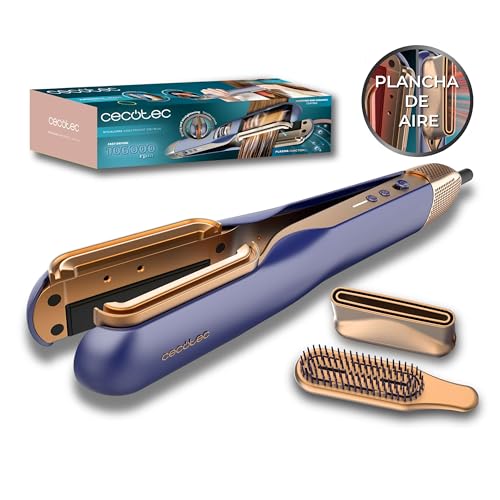 Cecotec - 2-in-1 Hair Straightener & Dryer, 1000W, Digital Motor, Blue