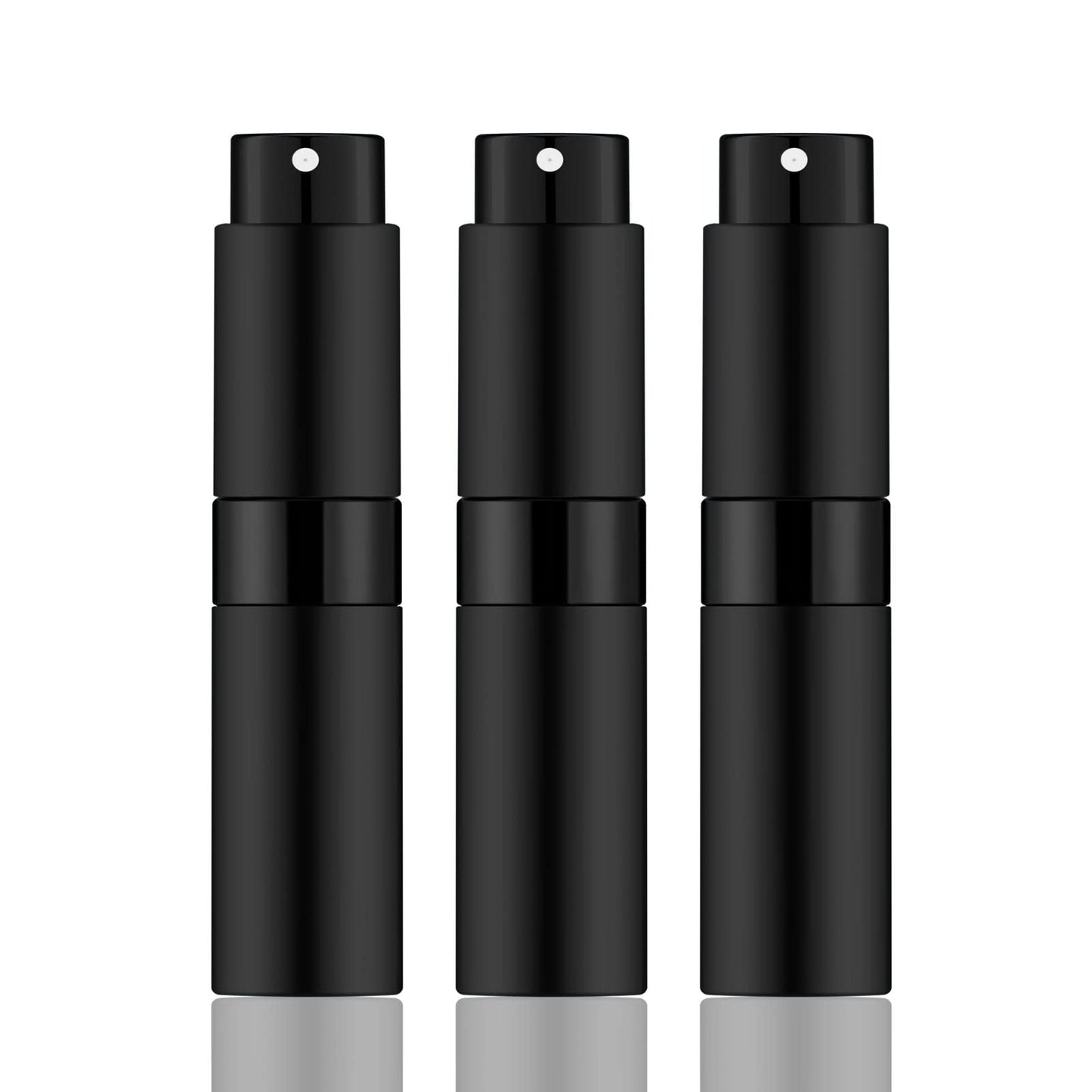 IRON BILL 8ML Mini Atomizer Perfume Travel (Matte Black) Refillable Bottle Portable Spray Bottle for Cologne and Perfume (3pcs) - Medaid International