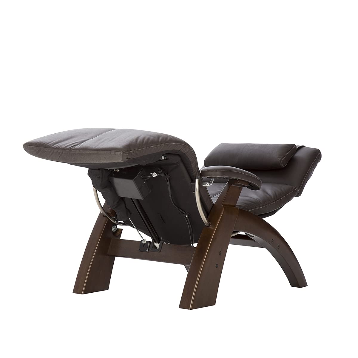 Human Touch Perfect Chair® PC-350 Classic Power Zero Gravity Leather Electric Recliner For Office, 3-Year Warranty, 46D x 32W x 46H Inch, Dark Walnut Espresso - Medaid International