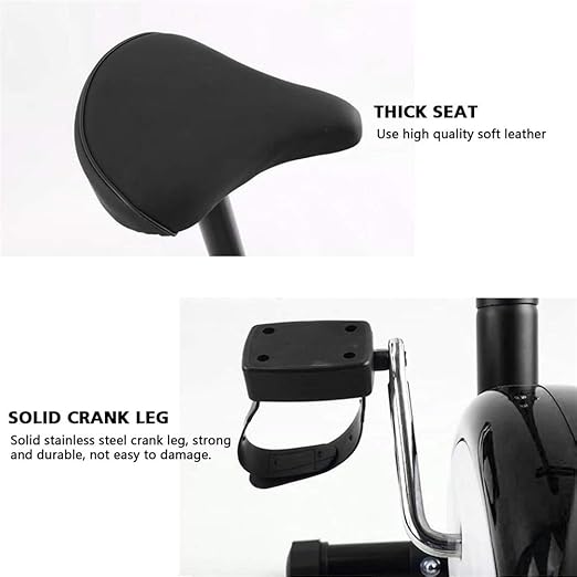 Foldable Silent Indoor Fitness Bike with LCD Display & Comfy Seat