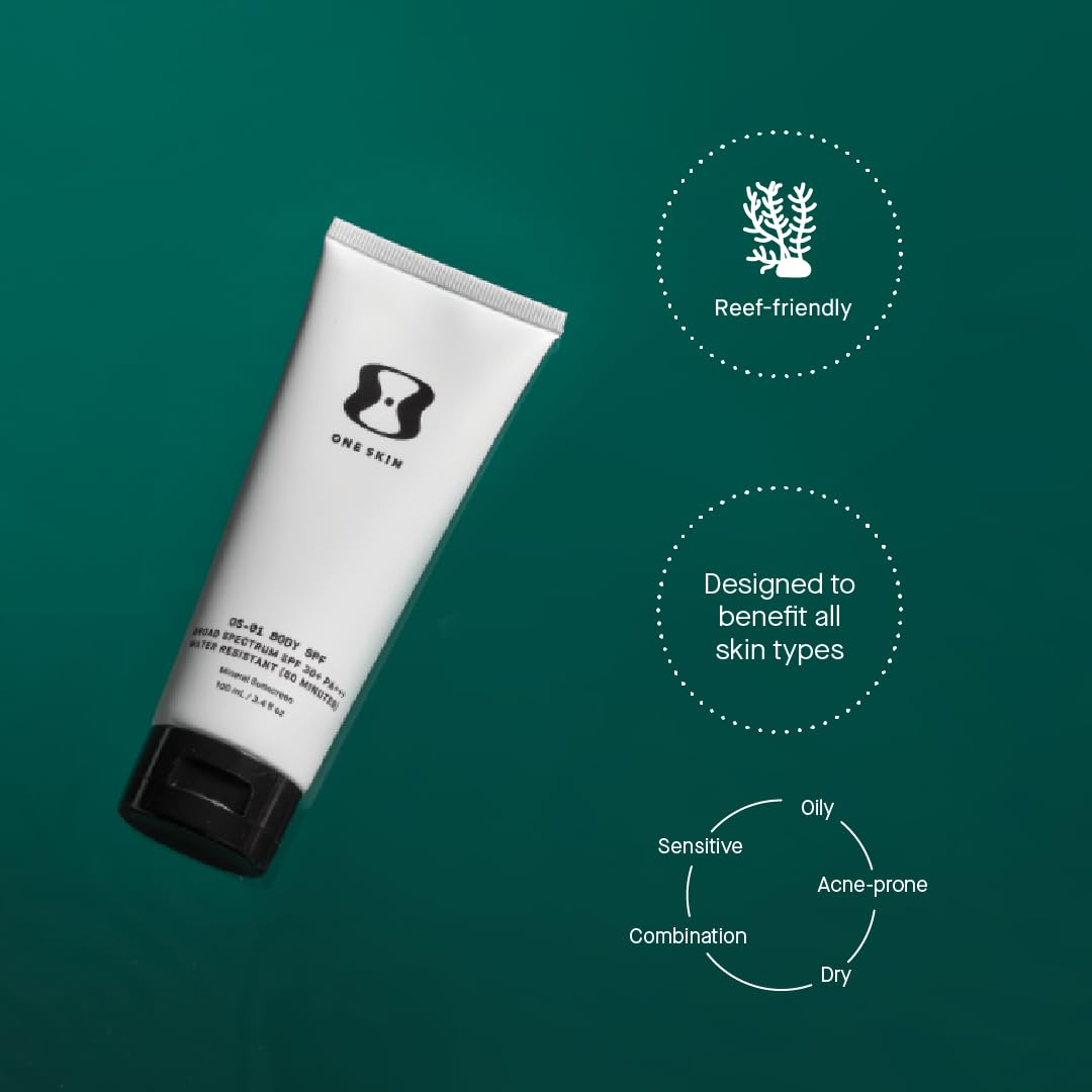 OneSkin BODY SPF OS-01 Peptide Broad Spectrum SPF 30+ Mineral Sunscreen- Protects Skin from UV Aging & Water Resistant, Includes Potent Antioxidants, Suitable for Sensitive Skin - Medaid International