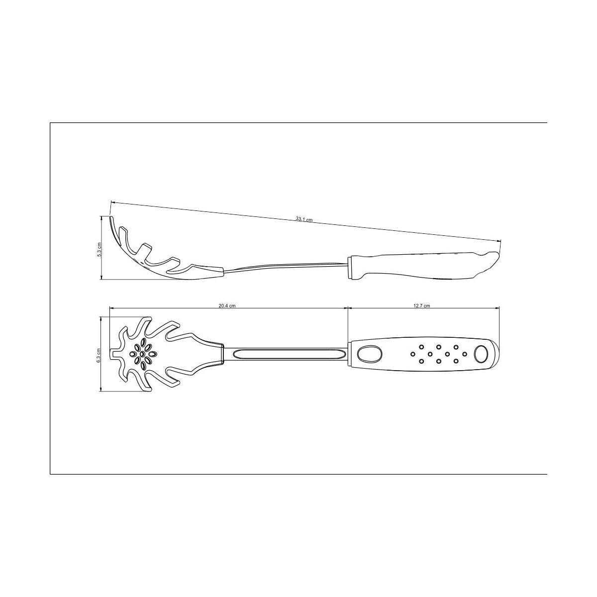 Tramontina universal spoon with red handle