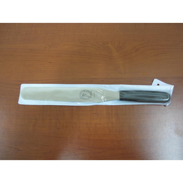 Long Straight Spatula with Black Handle 20cm