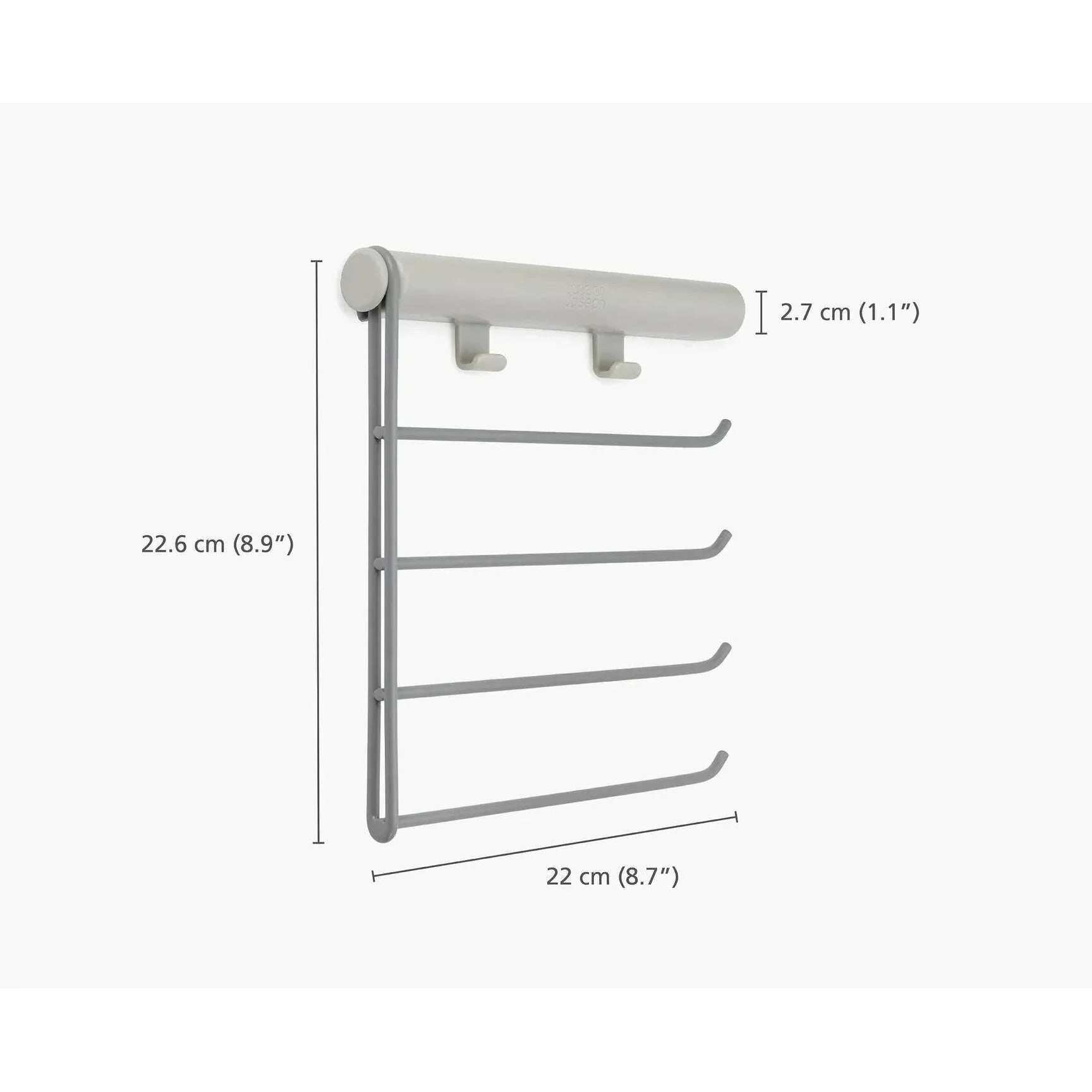Orderly‚Ñ¢ Ecru Belt, Tie & Scarf Hanging Rail - Medaid International