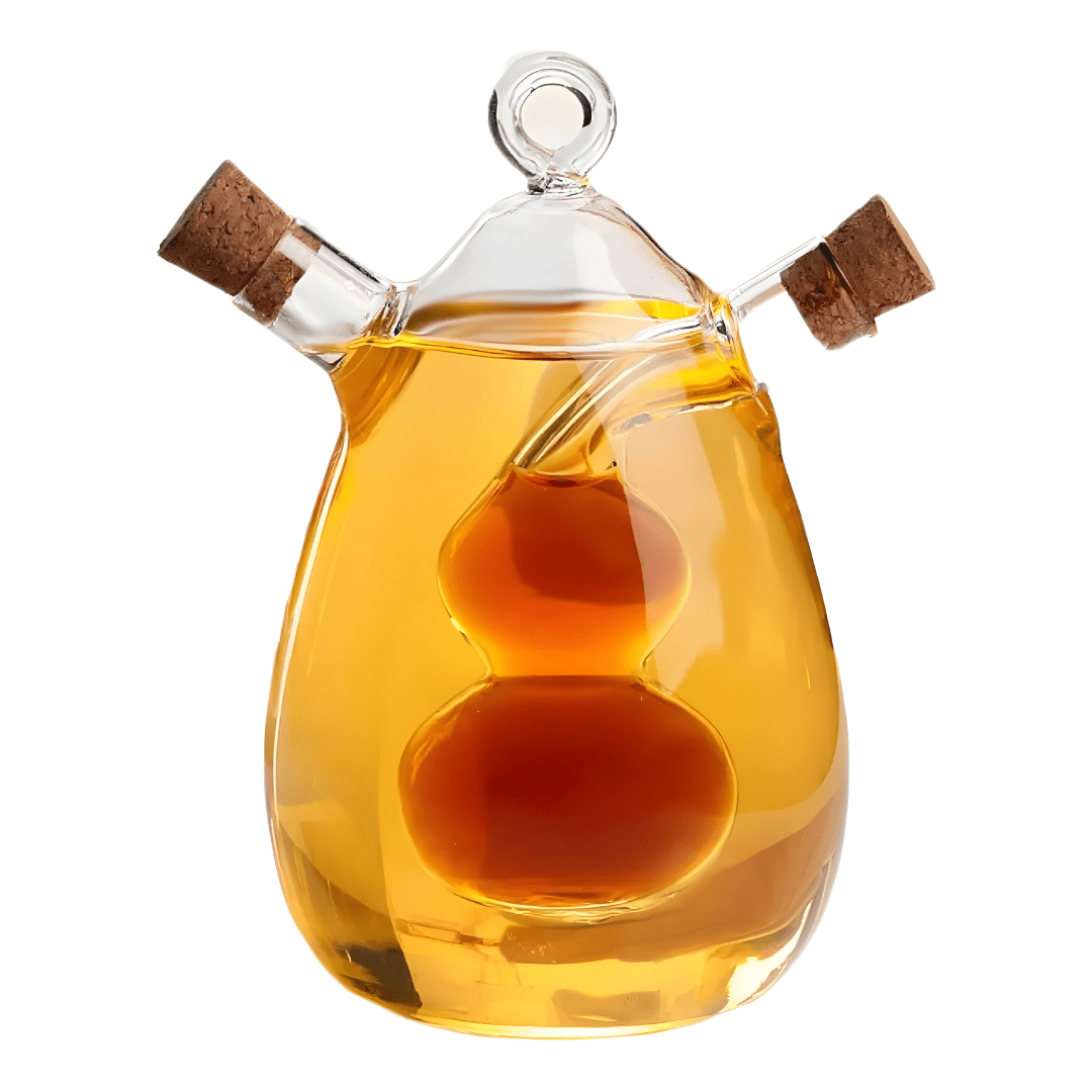 2-in-1 Oil and Vinegar Glass Dispenser Bottle – 350ml