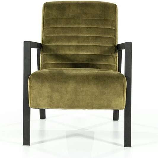 Lars Green Velvet Armchair by Eleonora