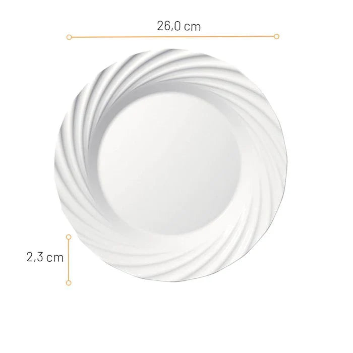 Marinex Opaline Jasmin Dinner Plate 26cm - set of 6