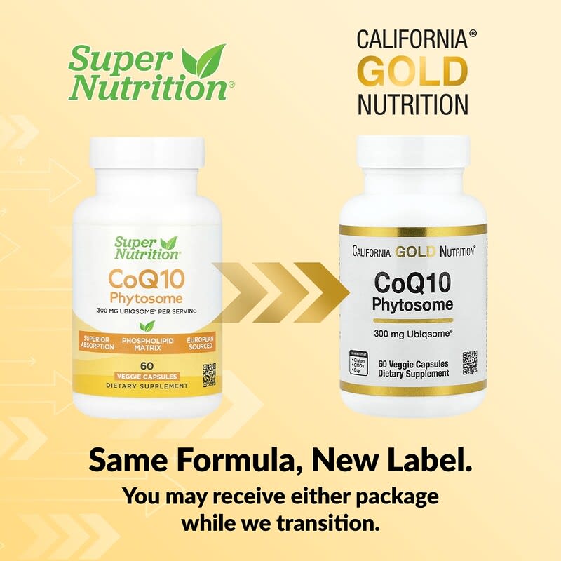 Super Nutrition, CoQ10 Phytosome, 300 mg, 60 Veggie Capsules - Medaid International
