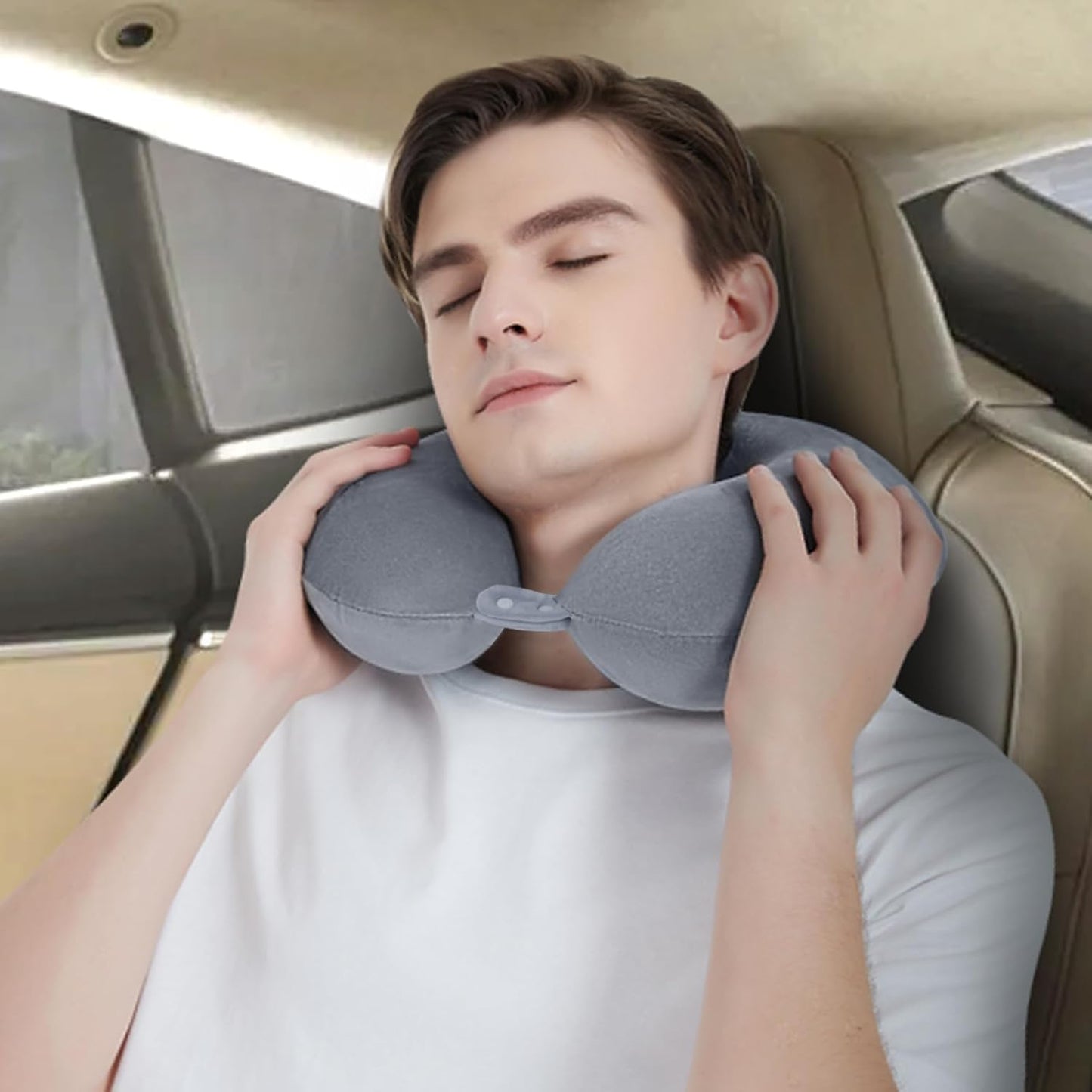 U-Shaped Travel Neck Pillow with 360-Degree Head Support
