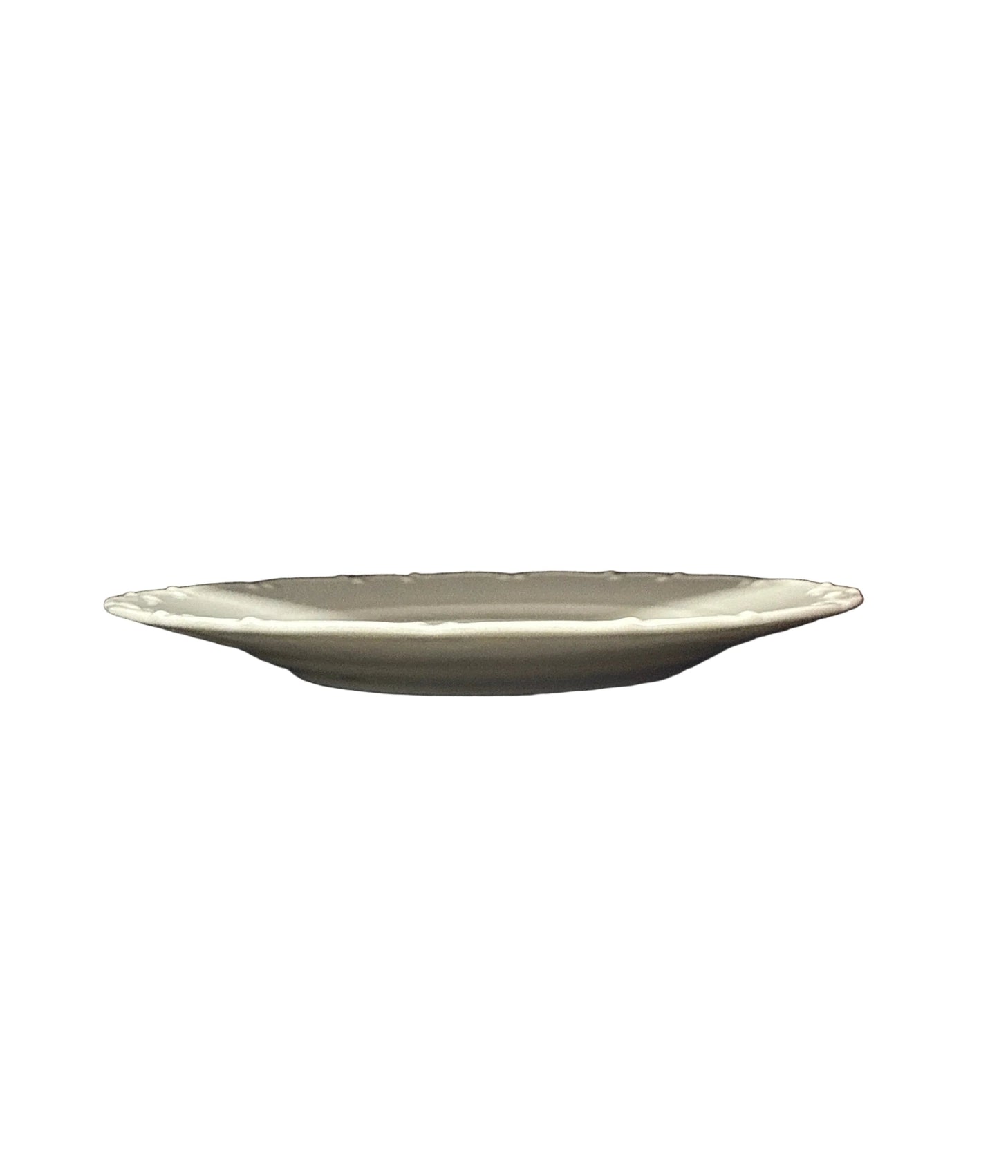 White decorative porcelain plate 25cm