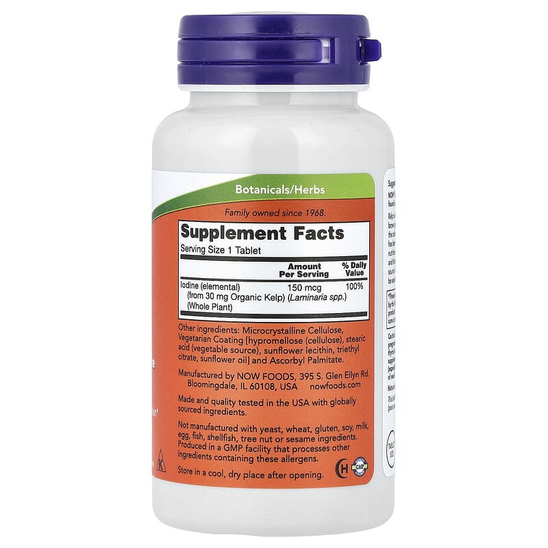 NOW Foods, Kelp, 150 mcg, 200 Tablets - Medaid International