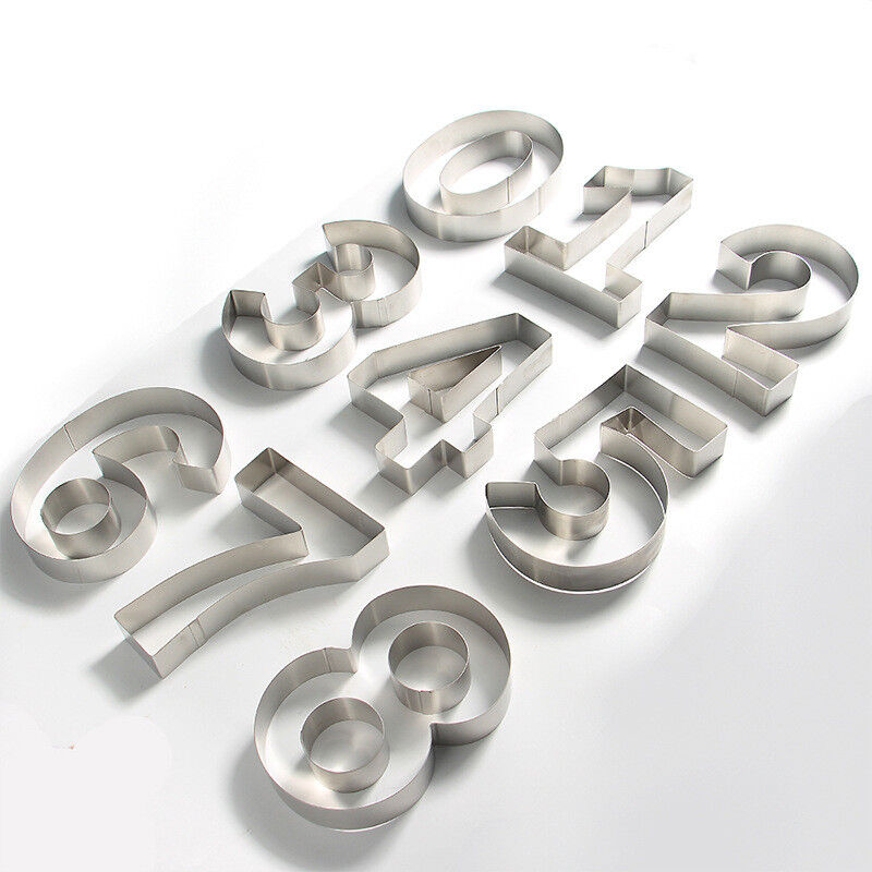 Number Cookie Mold Set, 0-8, Baking Fondant Cutter